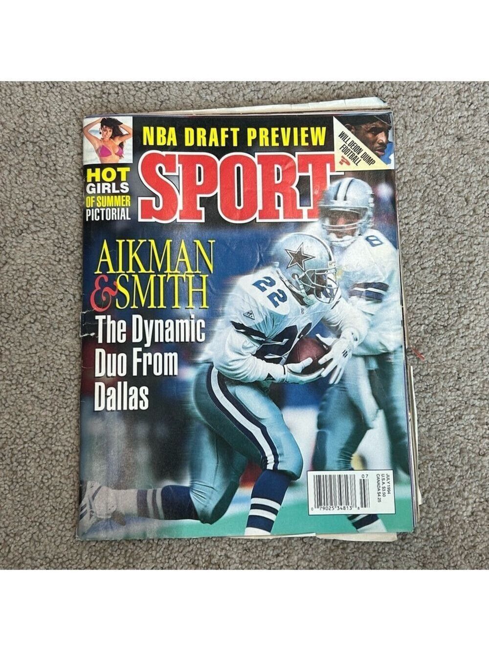 Vintage July 1994 Sport magazine Dallas Cowboys Troy Aikman Emmitt Smith